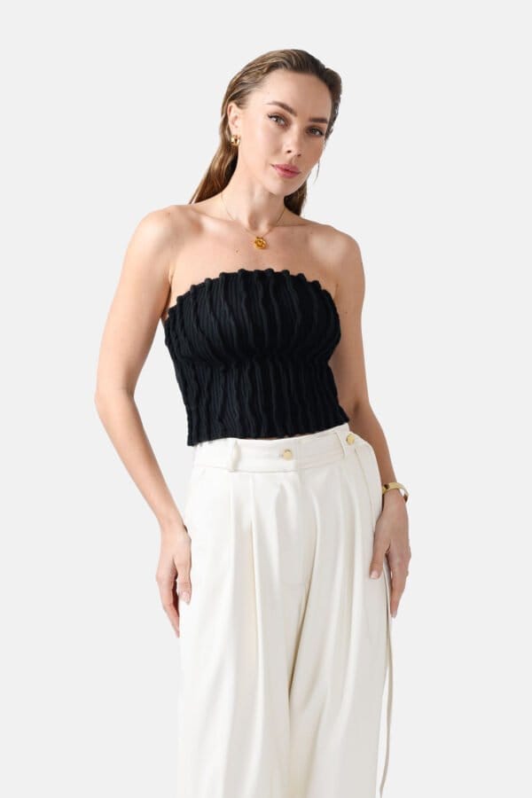 Mycel – Rib Knit Tube Top Black