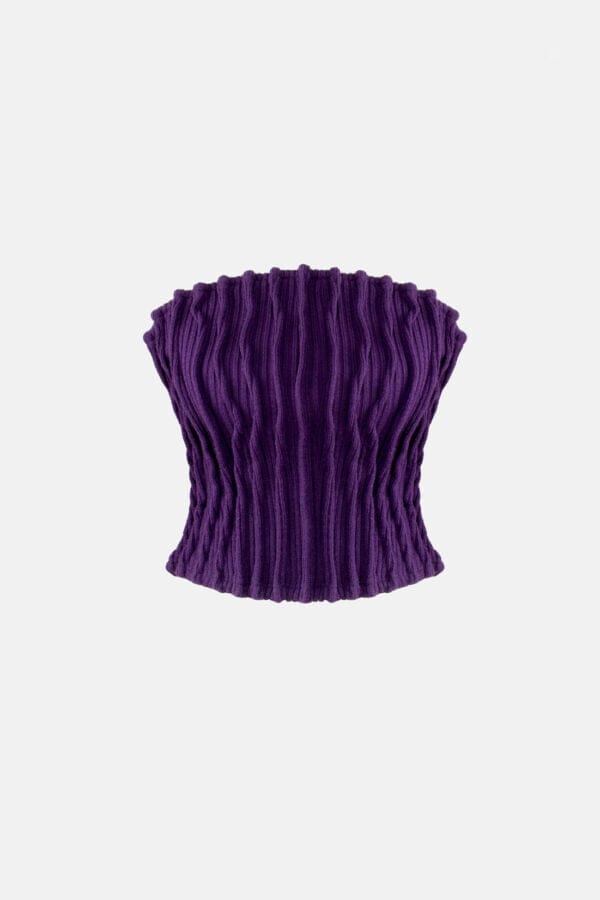 Mycel – Rib Knit Tube Top Purple