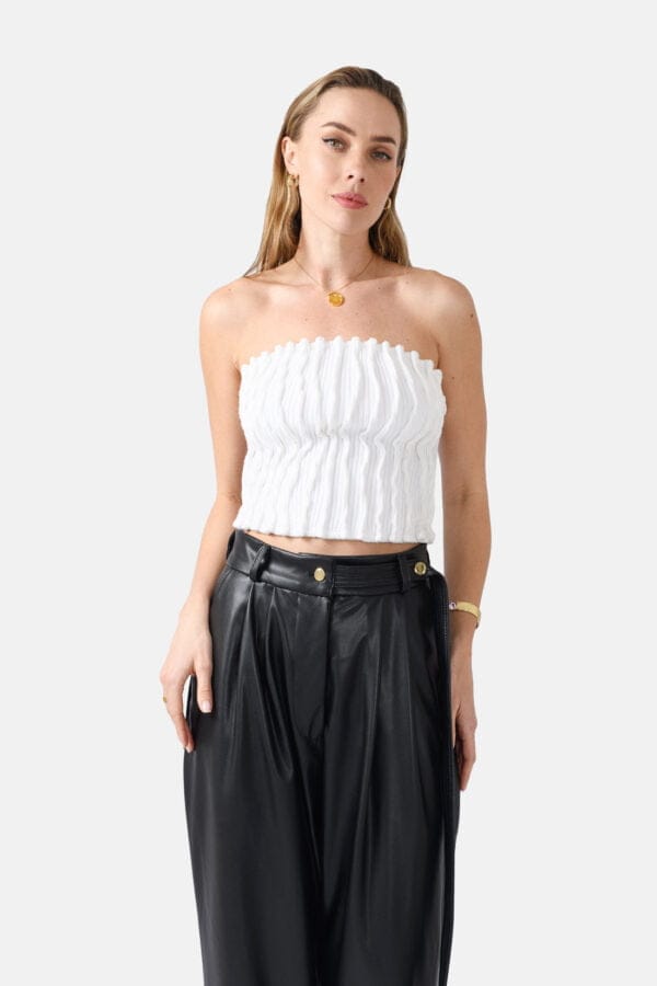 Mycel – Rib Knit Tube Top White
