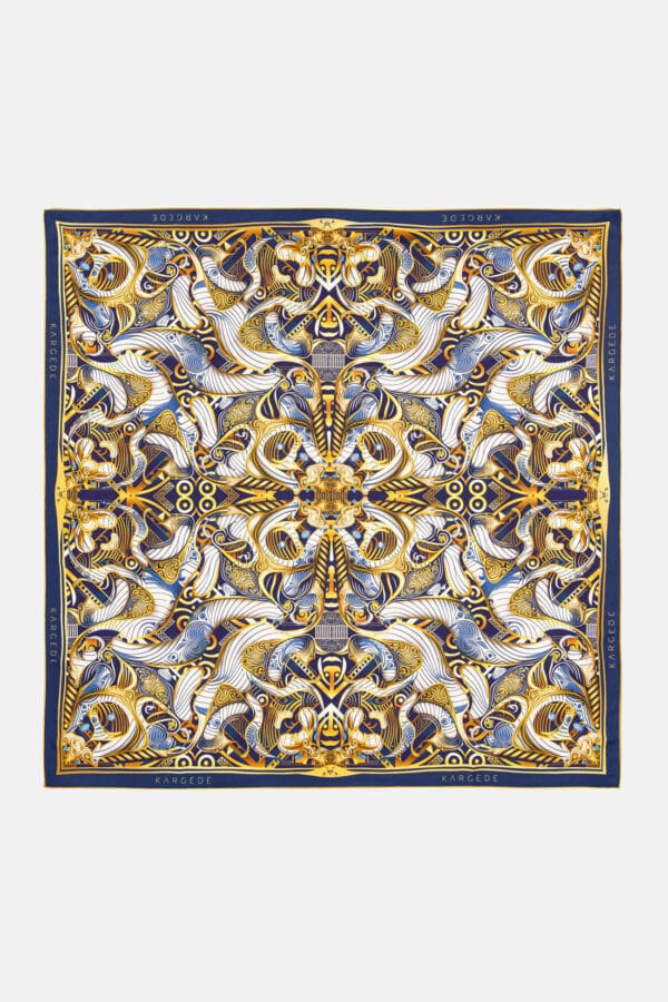 Porcelain Fever Dream – Designer Silk Scarf
