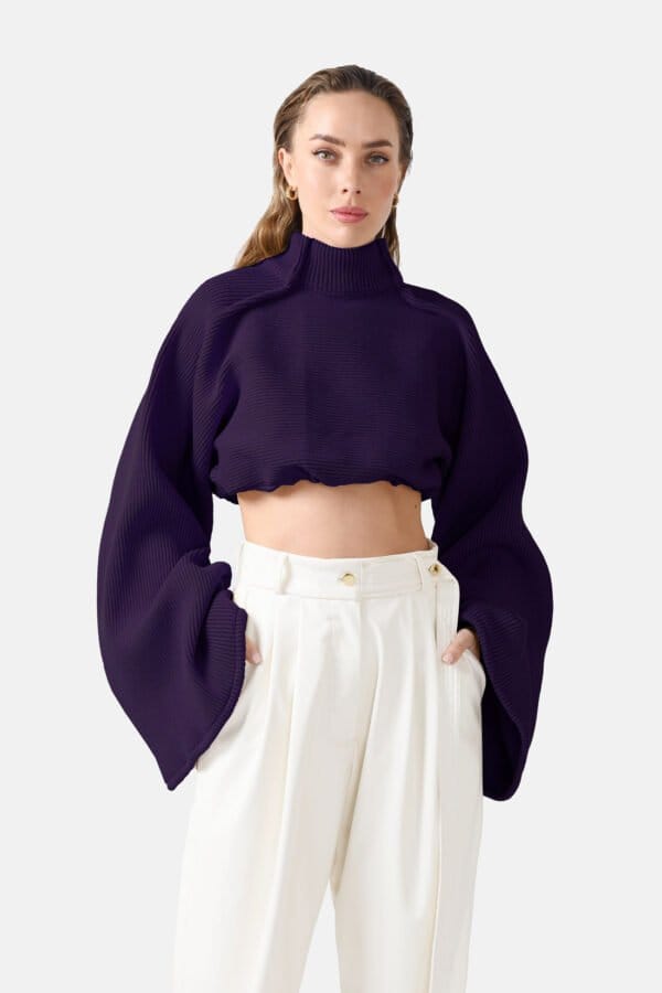 Mellea – Oversized Lilac Jumper, Rib Knit