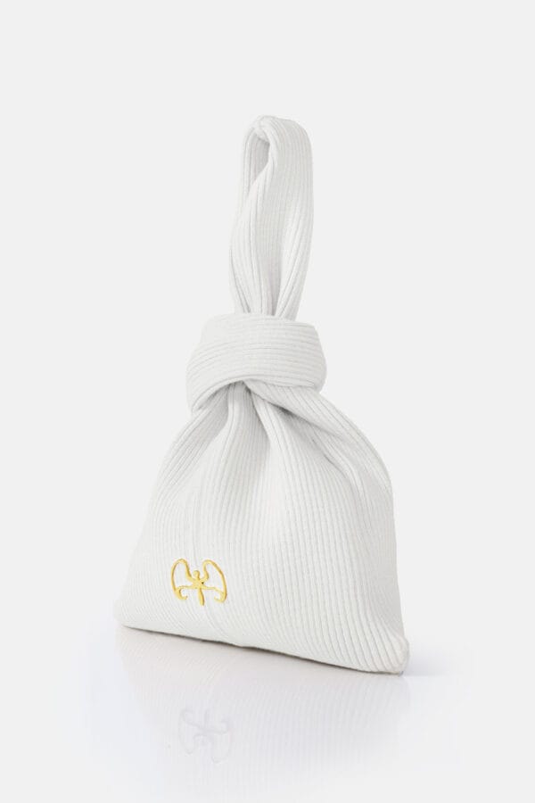 Forager – Mini White Rib Knit Tote Bag
