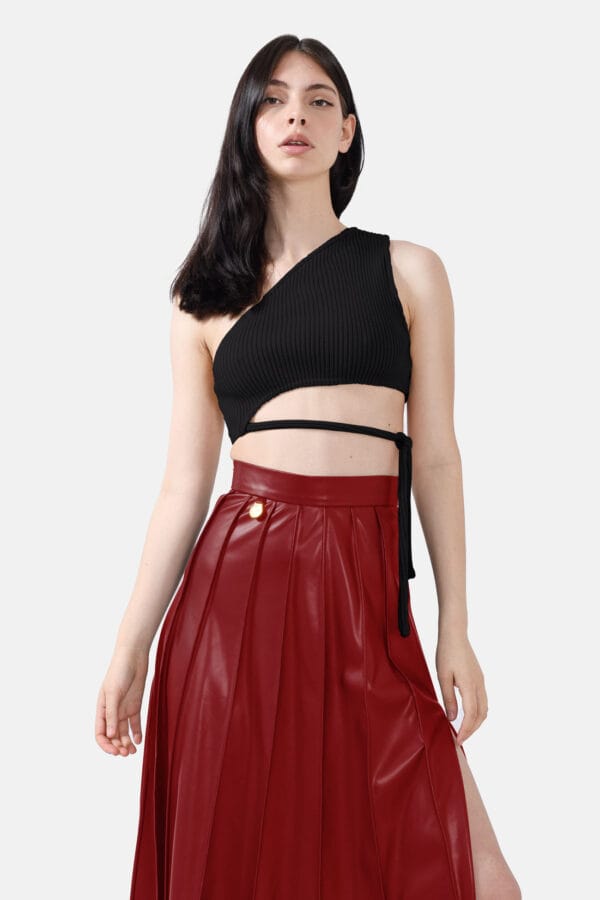 Seeker – White Rib Knit Crop Top