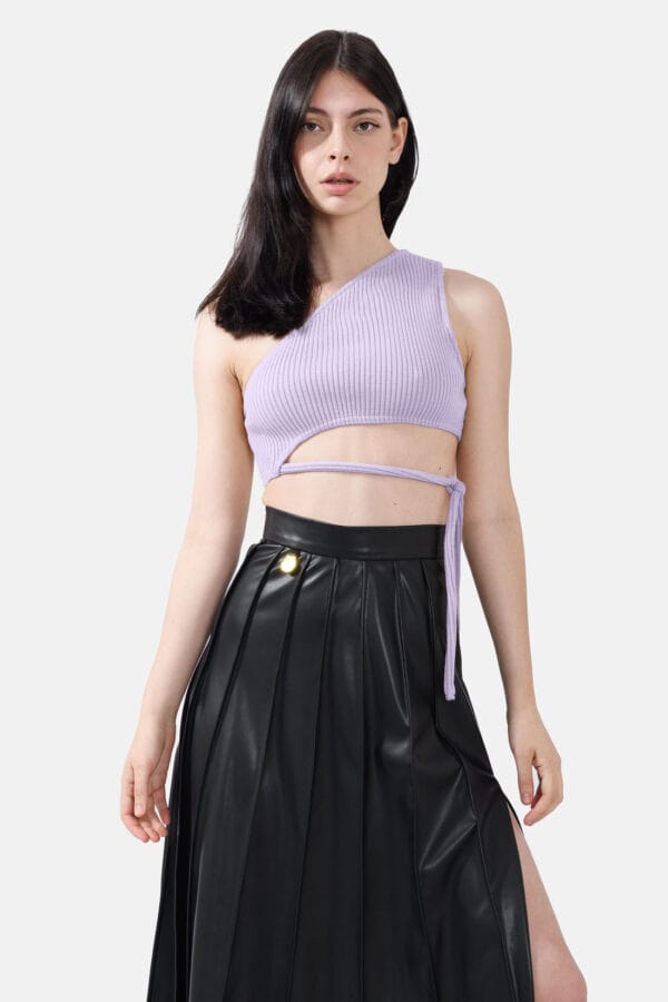 Seeker – White Rib Knit Crop Top