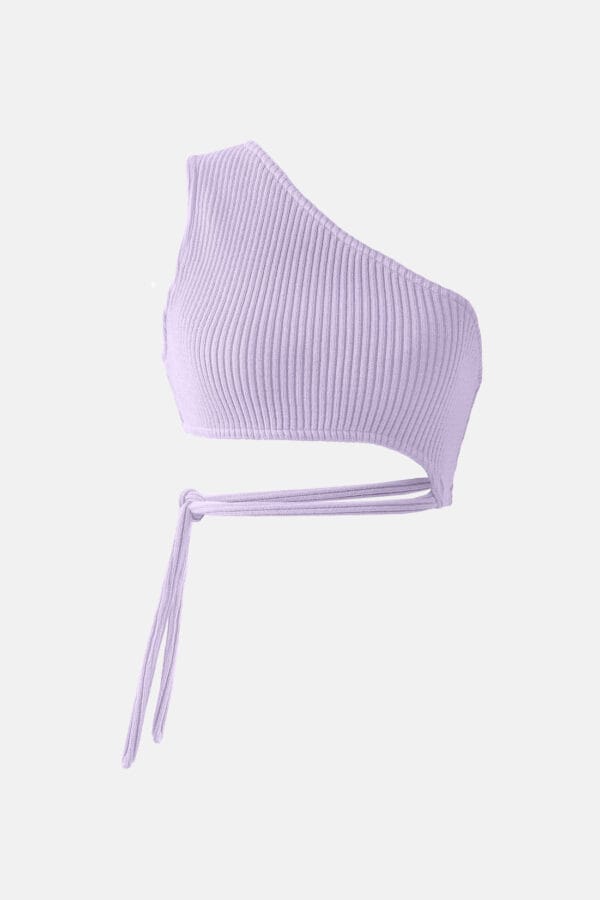 Seeker – Purple Rib Knit Crop Top
