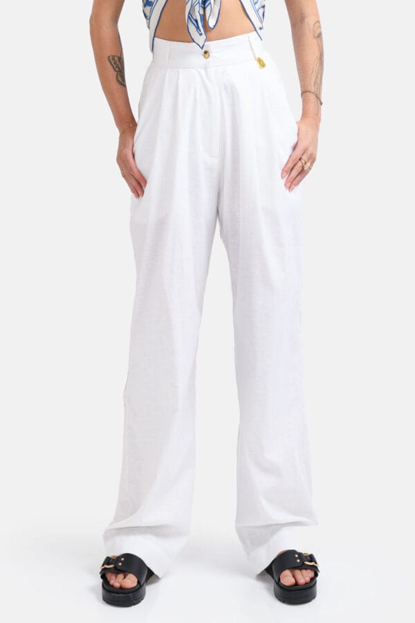 Willow – Oversized White Linen Button Shirt