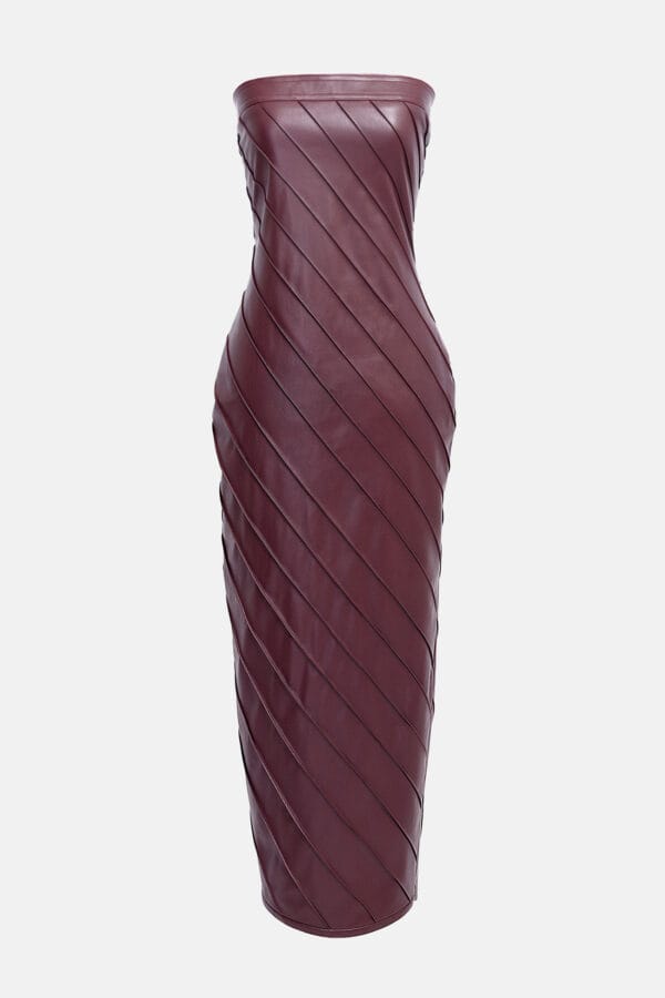 Rise – Black Vegan Leather Pencil Dress