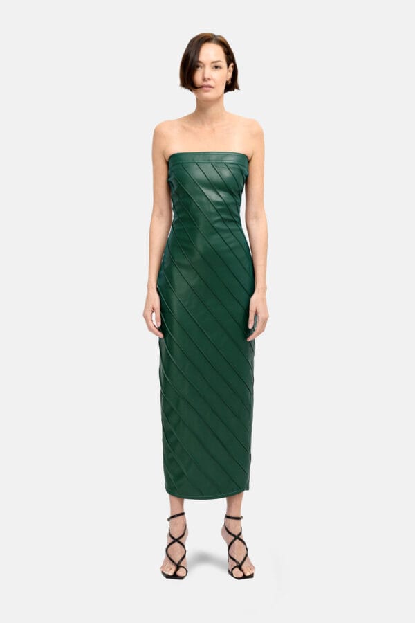 Rise – Black Vegan Leather Pencil Dress