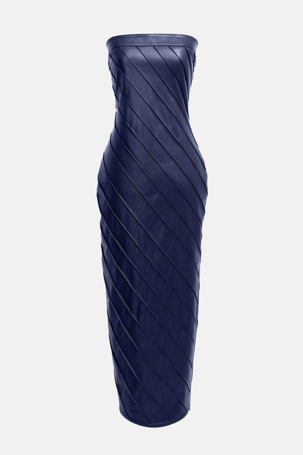 Rise – Black Vegan Leather Pencil Dress