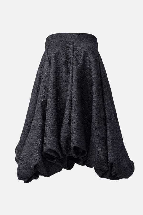 Polaris – Black Jacquard Bubble Mini Dress